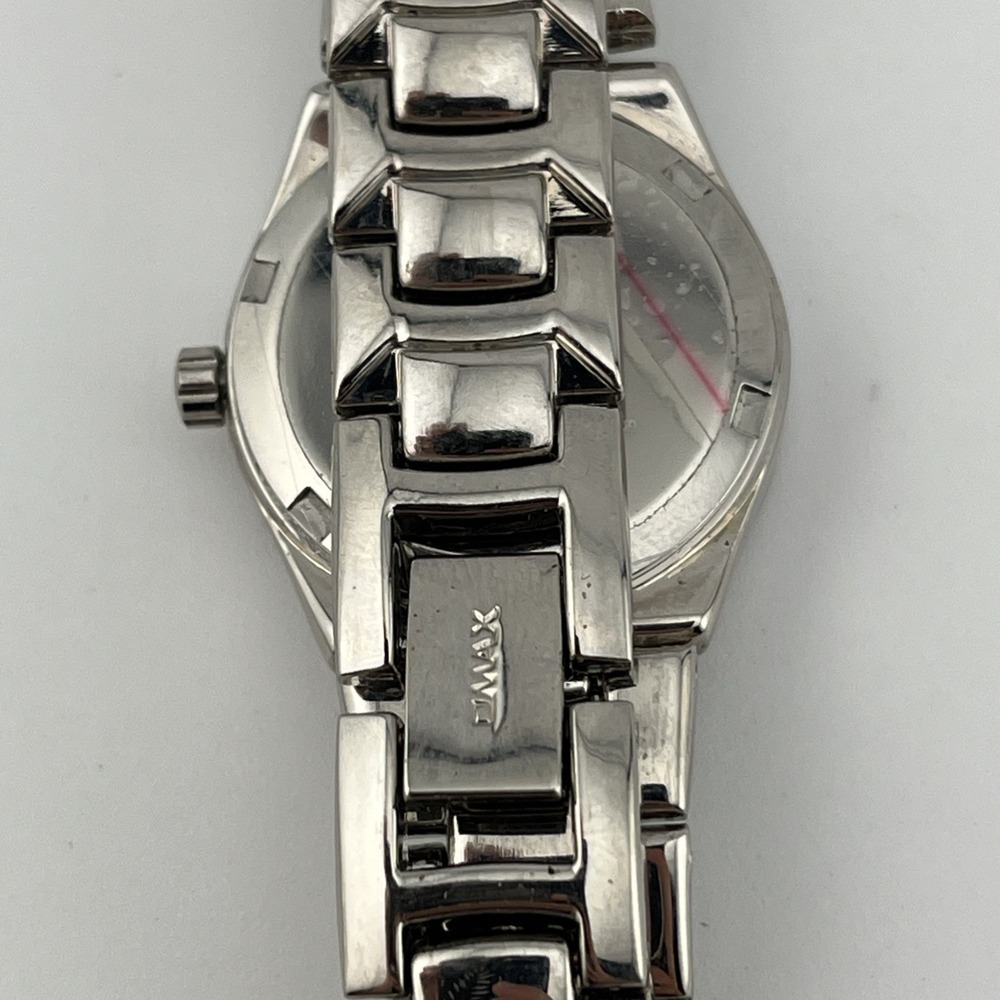 QMax Watch Women 24mm Silver Case 8" Band- New Battery - Picture 6 of 7